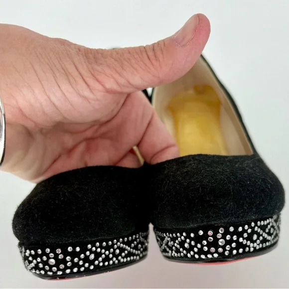 Christian Louboutin Eugenie Crystal Rhinestone Heels - Picture 8 of 14